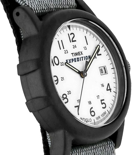 Timex Expedition Camper 38 mm Mens Black Fabric fastwrap Quartz Watch with Date - Picture 3 of 3