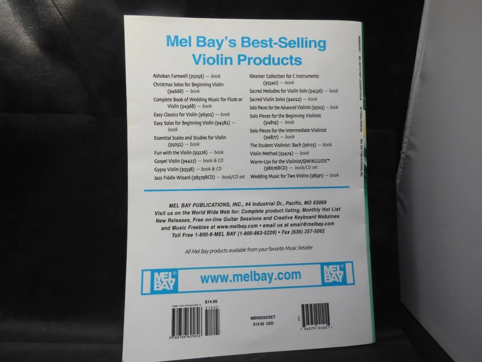 Mel Bay. First lessons Violin. Includes CD & DVD. A4 Size. 32 Page. Really Easy. - Image 2 of 3