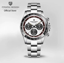 PAGANI DESIGN 2024 New Mens Quartz Wristwatch Ceramic Bezel Stainless Steel Top
