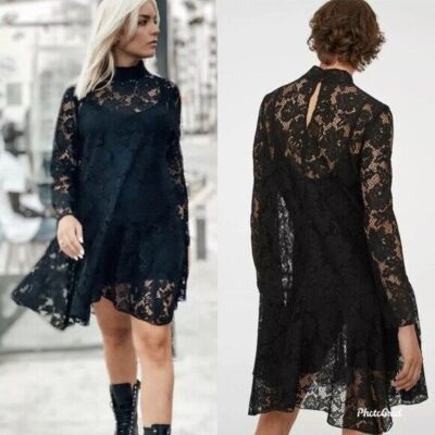 knee length dresses for ladies Short Dress Stand-up Collar Lace up – Street N Chic main image 1