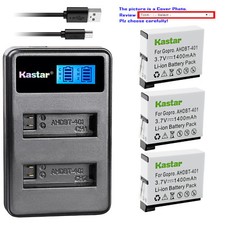 Kastar Battery LCD Dual Charger for AHDBT-401  GoPro HD HERO4 Black  Silver