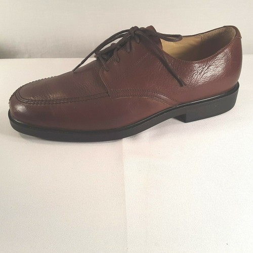 Scarpa elegante uomo Bass marrone 14 M Derby Oxford Field 2V57 pelle morbida tomaia carriera - Foto 6 di 12