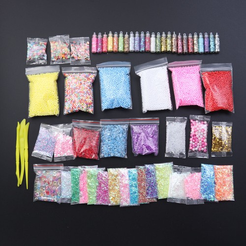 60PCS DIY Handmade Ball Granules Clay Supplies Kit Clay Beads Charms Beads