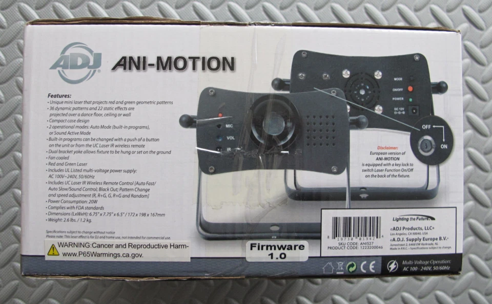 ADJ Ani-Motion Mini Dual Color Laser ANI527 - Image 2 of 4