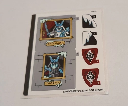 LEGO® Ninjago® Sticker aus Set 70678 stk01 Aufkleberbogen  Festung im ewigen Eis