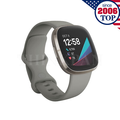 Fitbit Sense Activity Tracker Fitness Smartwatch In Box-Black