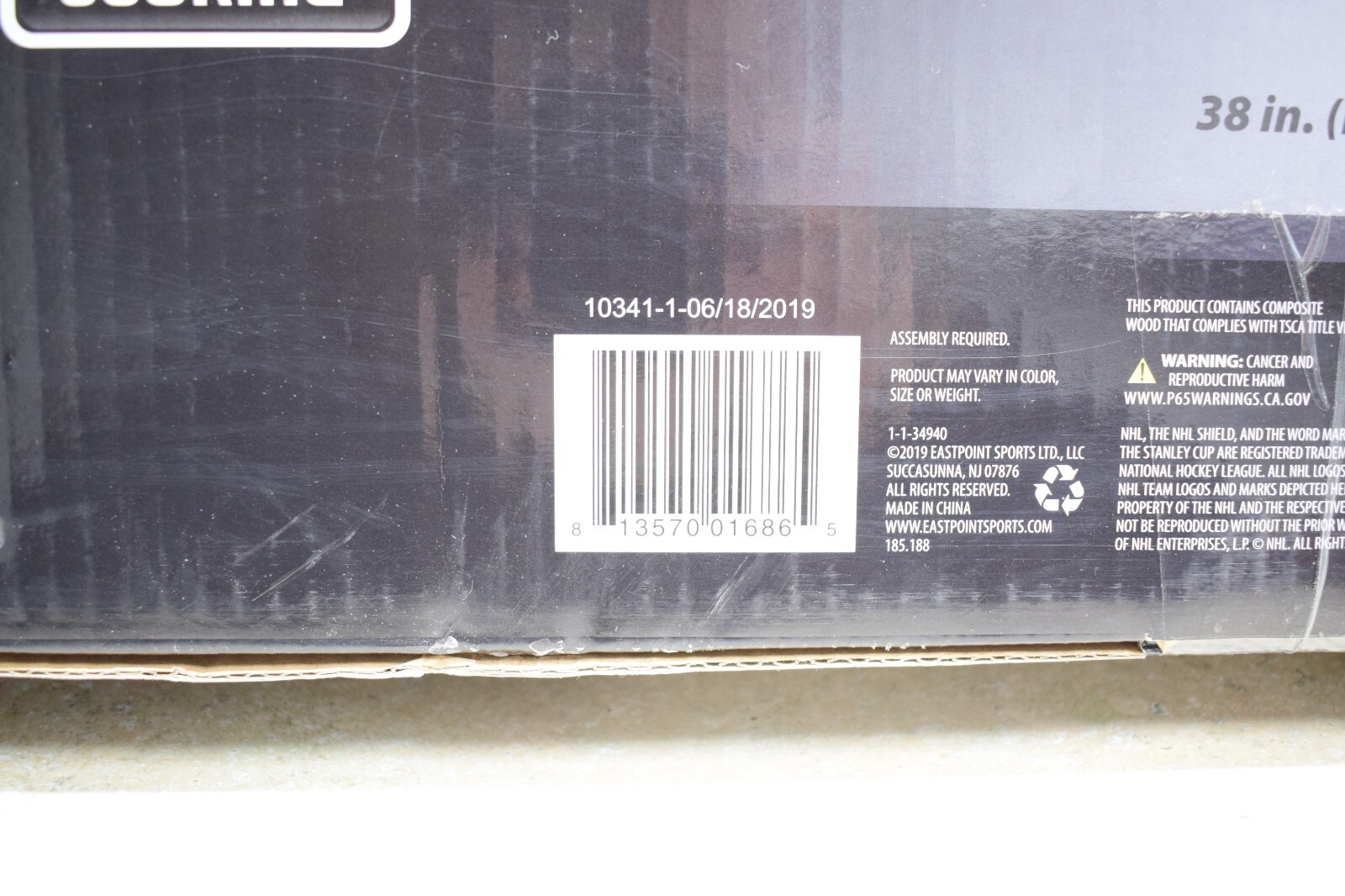 NHL Fury Table Top Air Powered Hockey Game 38", Includes Two Pushers