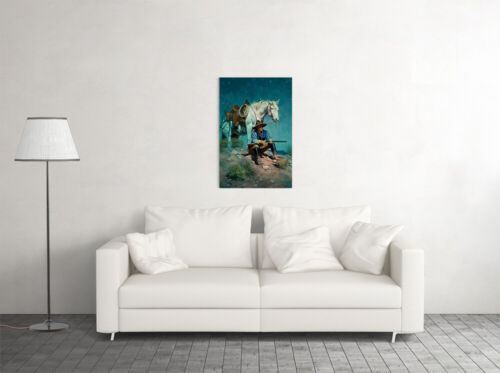 Art mural Western Cowboy Art Eakins Thomas décoration intérieure - AFFICHE 20x30 - Photo 3 sur 4