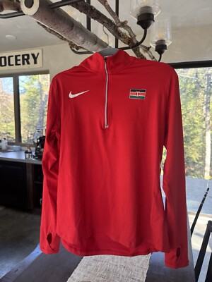 Nike Running 2019 Pro Elite Kenya Track & Field Quarter Zip 801450-611 Mens XL