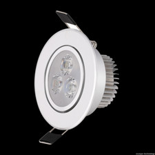 Bombilla LED empotrada de techo 3W blanco frío/cálido lámpara de punto de alimentación + controlador