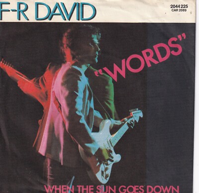 7'' Single - F.R. David - Words