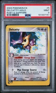 2003 Pokemon EX Ruby & Sapphire Delcatty Holo 5/109 PSA 9