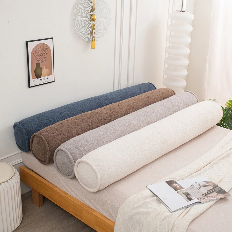 Almohada de vellón de cuerpo completo almohada larga 39" 47" 59" con funda extraíble para dormir lateral F Foto 2 de 4