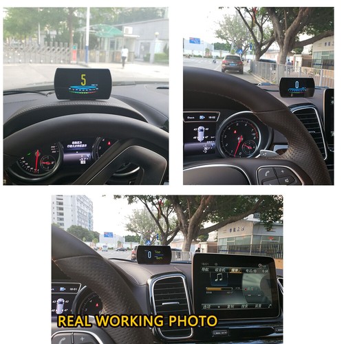 Smart Car OBD2 Gauge HUD Head-Up Digital Display Speedometer P12 Turbo RPM Alarm - Picture 7 of 7