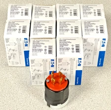 LOT 10 NEW Eaton Arrow Hart AHCL1430P Orange Locking Plugs 125/250V 30A L14-30P