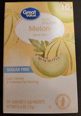   Tropical Melon Sugar Free Drink Mix Packets Walmart Great Value HTF!