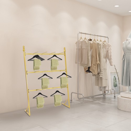 Lingerie Stand Shelves Bra Gold Rack Underwear Pants Display Freestanding