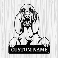 Personalized Bloodhound Metal Sign, Dog Owner Wall Art, Memorial Gift
