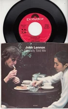 JOHN LENNON - NOBODY TOLD ME - ORIGINAL POLYDOR RECORDS 45 WPS - GREAT SHAPE