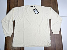 NEW Izod Mens Size L White Knit Pullover Sweater Thick Warm NWT Retail 50