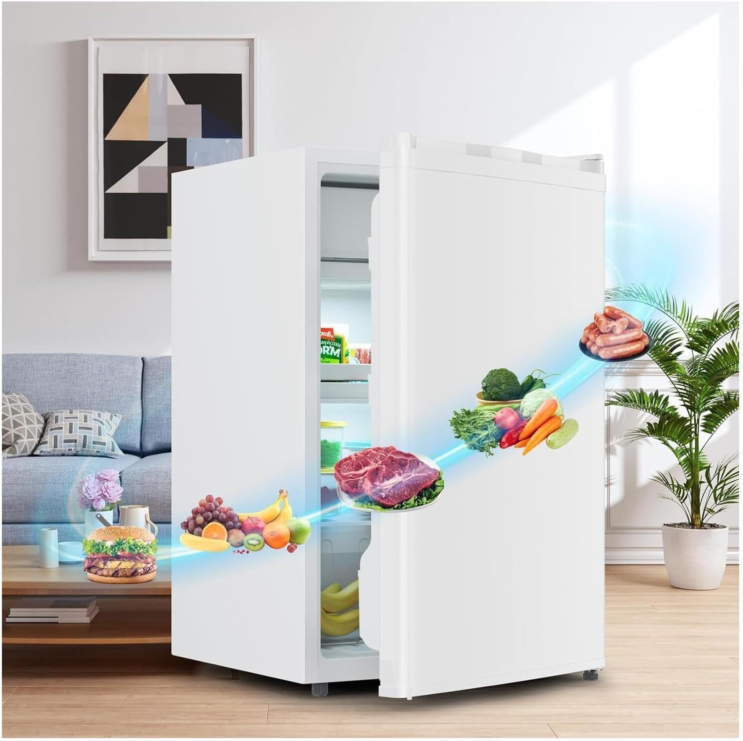 With Freezer 4.3 Cu.ft Mini Refrigerator For Bedroom Office Dorm