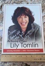 LILY TOMLIN HAND SIGNED Autographed 8 1/2" X 11" Color Photo From Live Show 2008