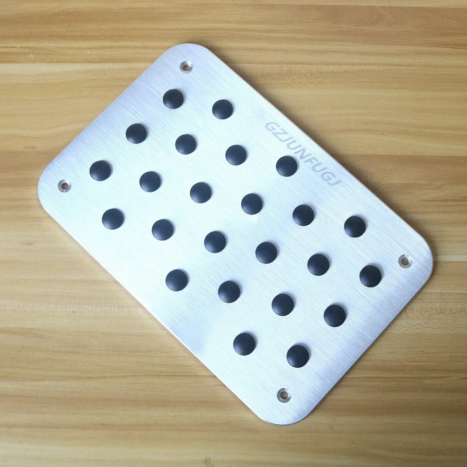 Almohadilla de piso antideslizante universal placa reposapiés alfombra pedal aluminio reposapiés alfombrilla Foto 2 de 4