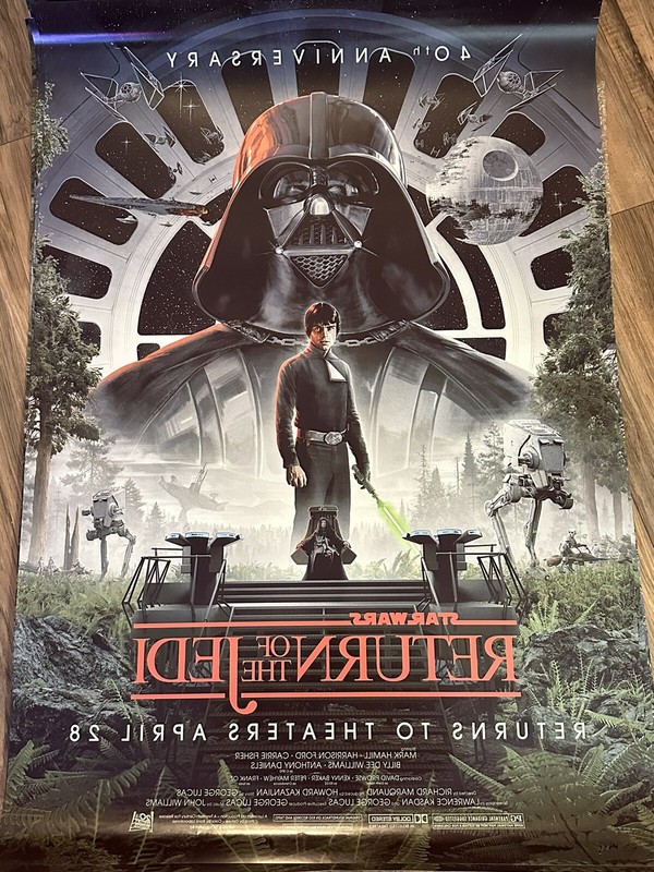 Disney Star Wars RETURN of the JEDI 40th Anni DS 27X40 Poster Marvel Pixar Expo