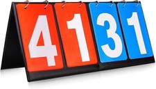 ZUFECY Table Top Scoreboard Score Keeper Flipper Scoreboard for Basketball Tenn