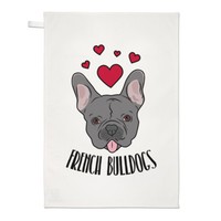 Liebe FranzöSische Bulldoggen Geschirrtuch SpüLlappen - Hunde Hund Welpe Lustig