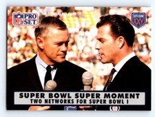 1990-91 Pro Set Super Bowl XXV Silver Ann.  #136 Two Networks for Super Bowl I