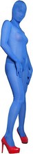 Women Men Ice Silk Shiny Full Bodystocking Glossy Bodysuit Catsuit W Hood Gloves