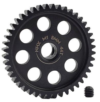 NHX RC MOD1 8mm Bore Hardened Steel 44T Pinion Gear Speed Run Drag Racing