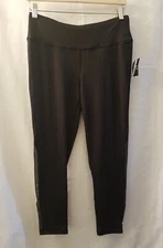 Pro Player Splice Capris Leggings Women Medium Black Mesh