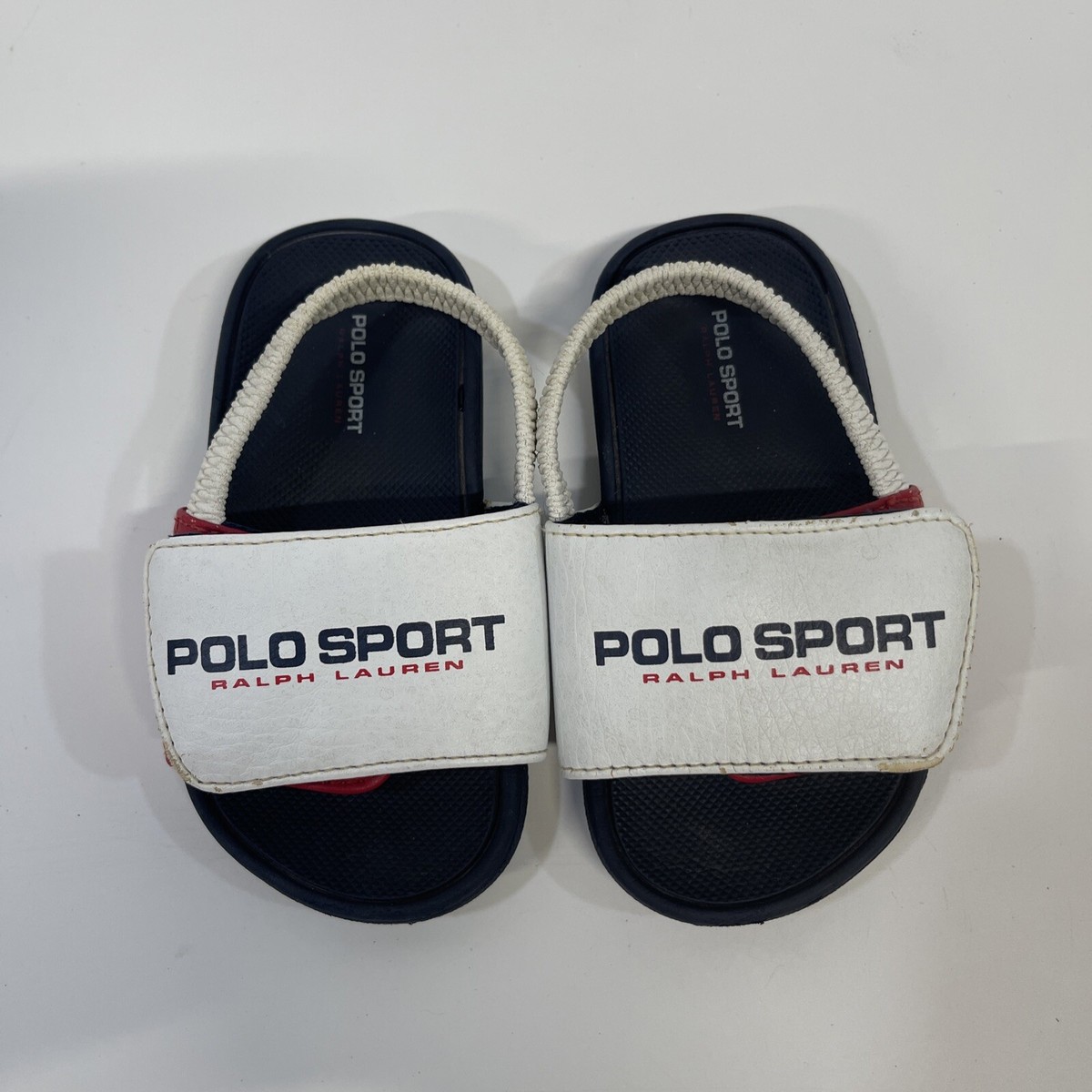 POLO Sport Ralph Lauren Toddler Shoes SZ 7C Strap On Slip On Slide