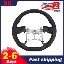 Black 3d Genuine Leather Steering Wheel For 2014 2015 2016-2021toyota Tundra Trd