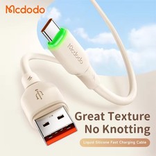 Mcdodo USB-C Silicone Cable 6A 100W Fast Charge QC4.0 USB C Charging Cable