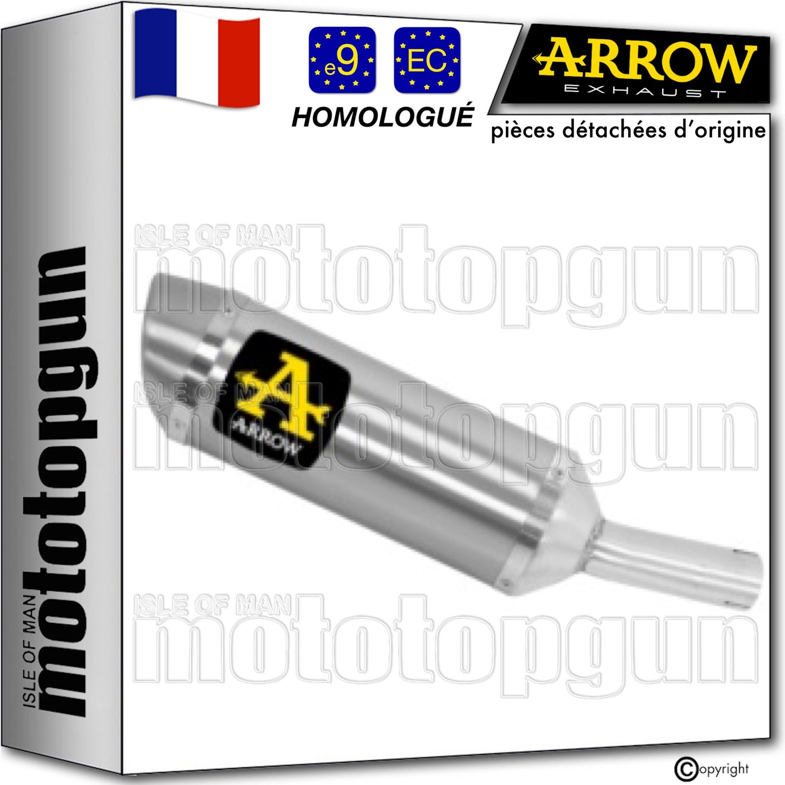 Silencieux homologué Arrow Thunder aluminium pour réduire le poids de la Suzuki SVF 650