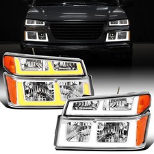 - Fits 2004-2012 Chevy Colorado Canyon LED Tube Headlights +Bumper