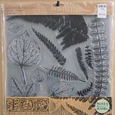 "Fronds" Iron Orchid Designs Silicone Stamp Set