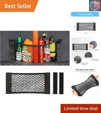 High-Quality Black Mesh Trunk Storage Net - Easy Installation and Organization