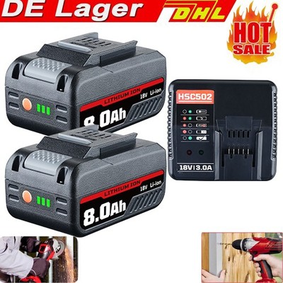 2x Für Einhell 18V akku POWER X-CHANGE Ersatzakku 8,0Ah PXC Lithium Batterien