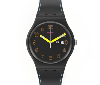 Swatch Dark Glow (Model SO29B707) 41mm