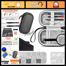 Eyeglass Repair Kit - Mini Glasses Screws, Tweezers, Screwdriver Nose Pads