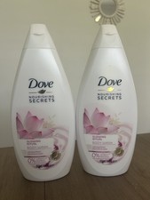 2 pk Dove Glowing Ritual Body Wash, Lotus Flower Extract Rice Water 16.9 Fl Oz