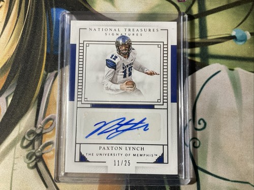 2016 National Treasures Collegiate Signatures /25 Paxton Lynch Rookie Auto RC - Picture 3 of 9