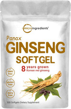 Red Panax Ginseng Supplement 6,000Mg per Serving, 300 Softgels  High Potency...