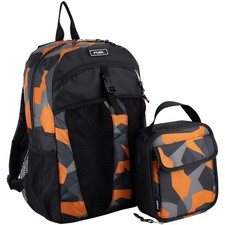 Backpack with Lunch Box Combo 18.5 Inches Two Compartment Water Resistant D...