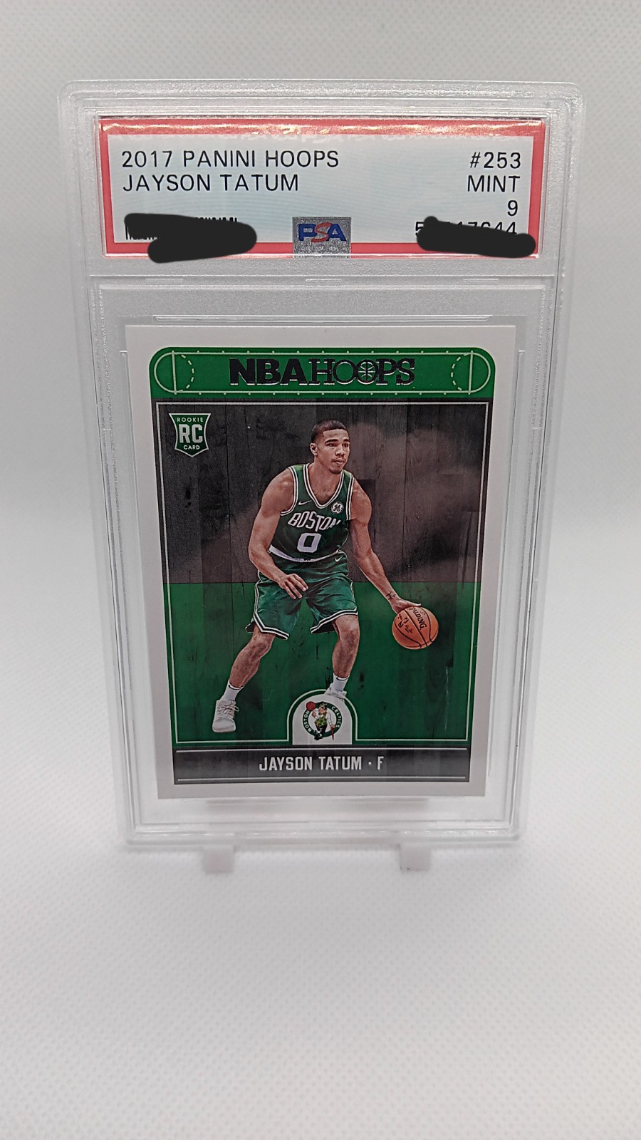 Panini NBA Hoops 2017-18 Jayson Tatum #253 Rookie PSA 9 Boston Celtics