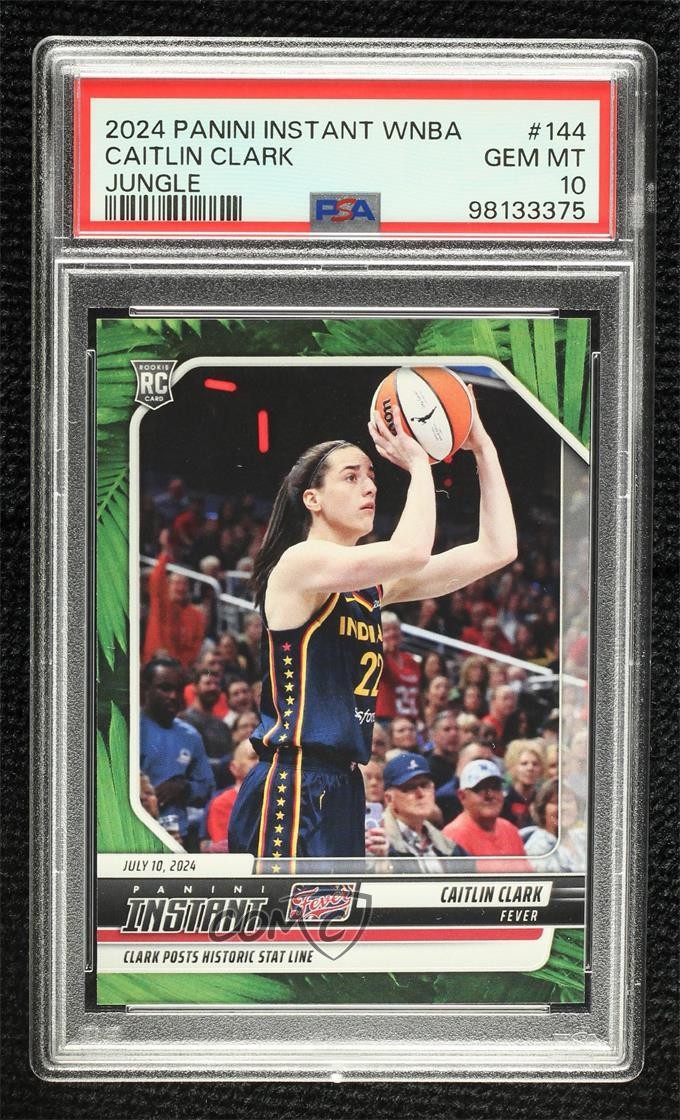 2024 Panini Instant WNBA Jungle 10/25 Caitlin Clark PSA 10 GEM MT Rookie RC 1g40